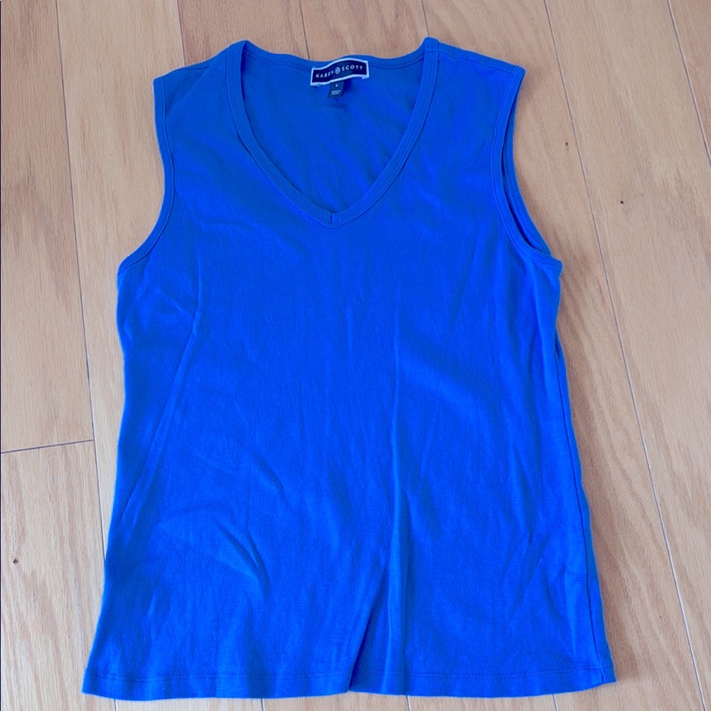 Blue Sleeveless Top